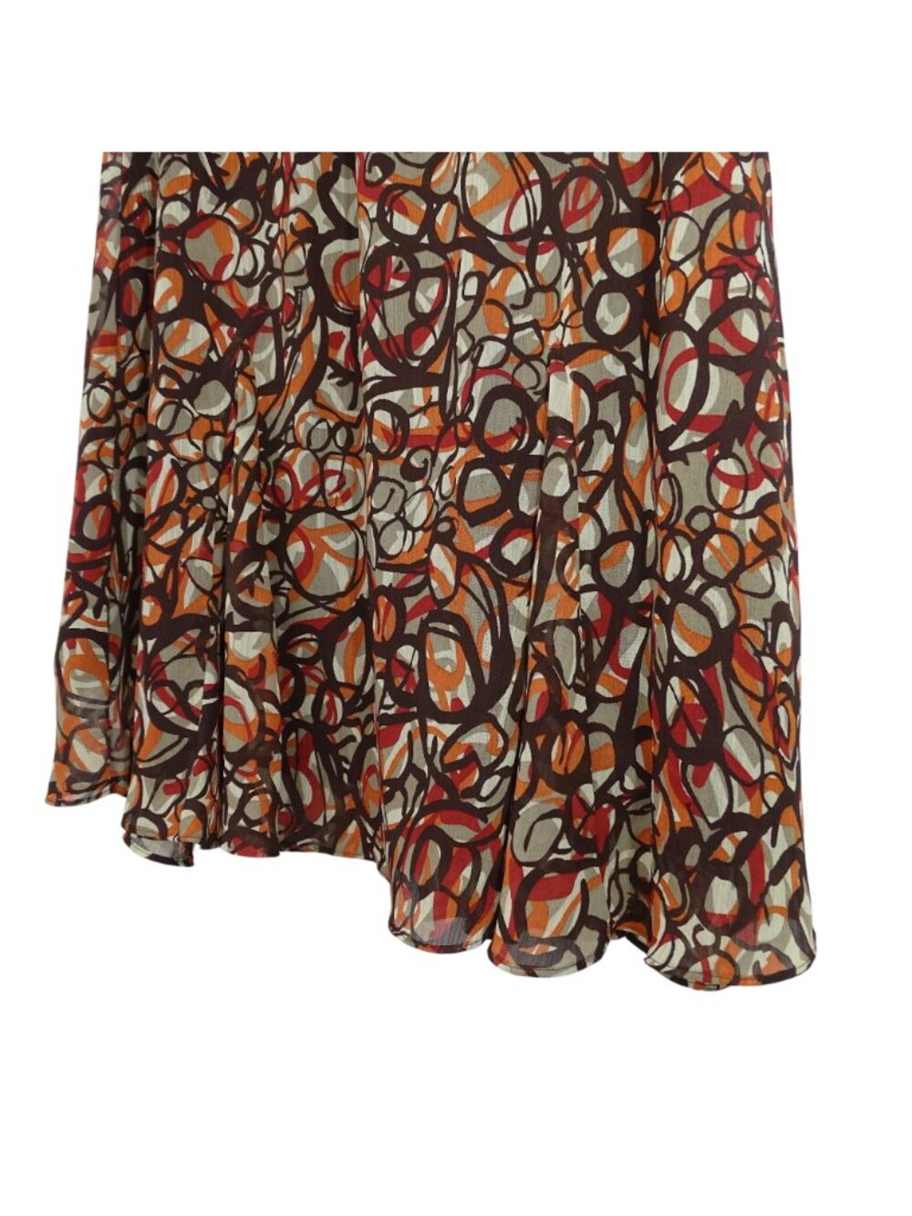 Elementz Multicolor Abstract A-line Midi Skirt Women Size S Y2K Office Retro - Picture 4 of 11